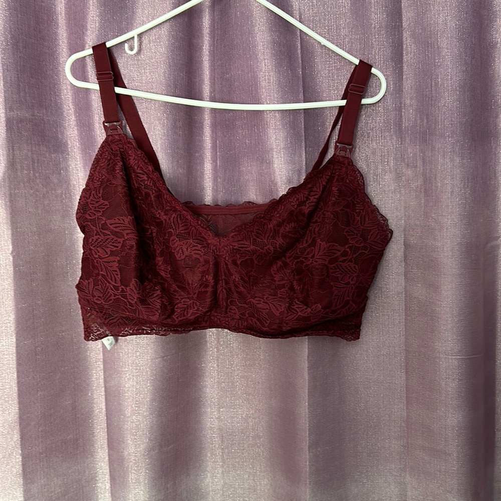 Auden maroon bralette 3X